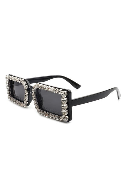 CELESTE | Rectangle Rhinestone Sunglasses