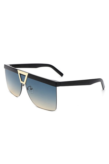 Square Half Frame Sunglasses