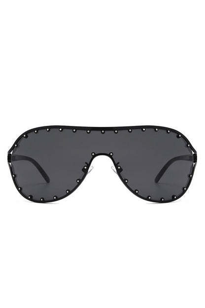 EVANESCE | Rhinestone Aviator Sunglasses