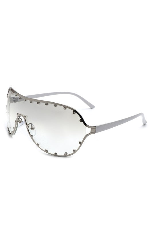 EVANESCE | Rhinestone Aviator Sunglasses