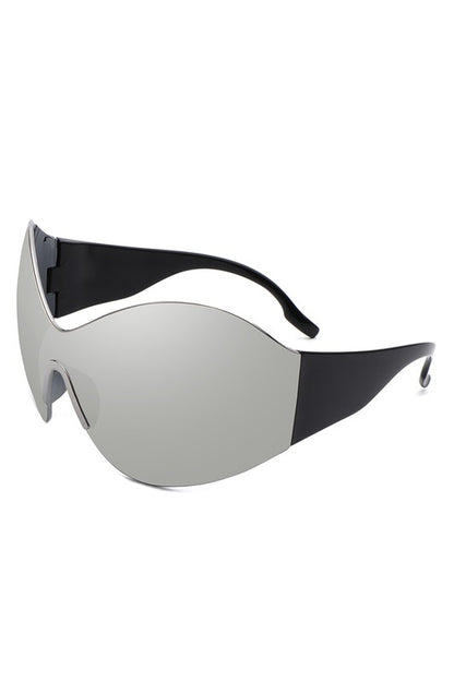 ORIEL | Rimless Wraparound Sunglasses