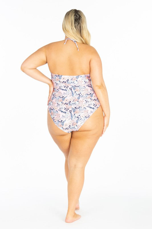 SOMMER | Percale Halter Swimsuit - Curvy
