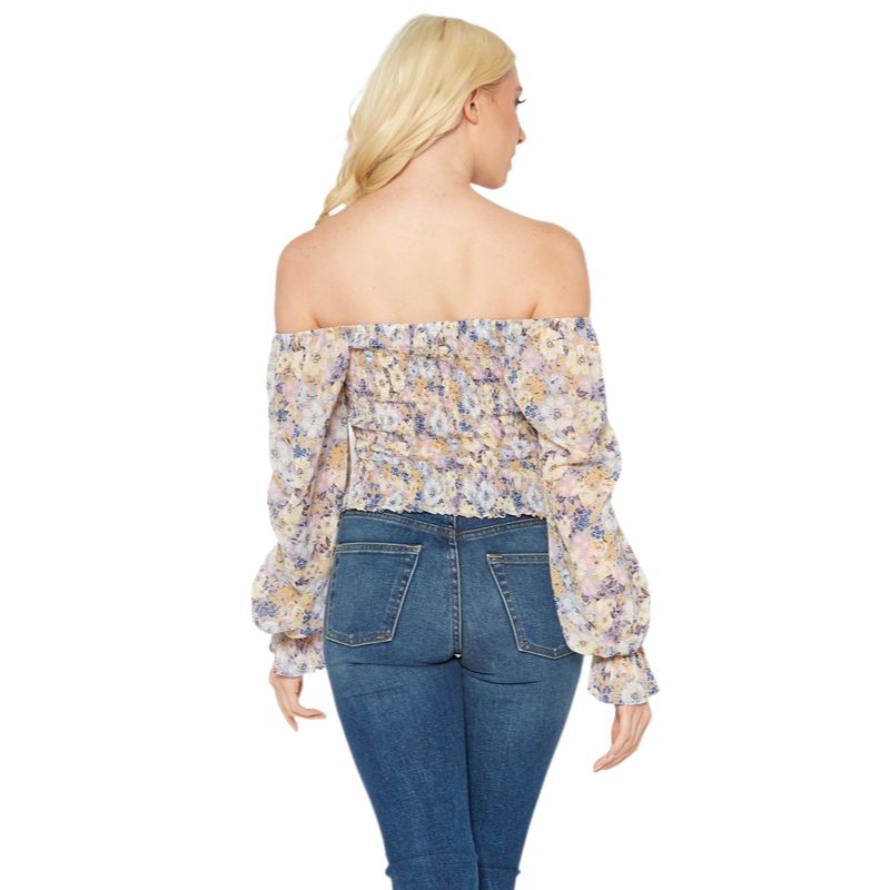 TAMIA | Floral Ruched Top