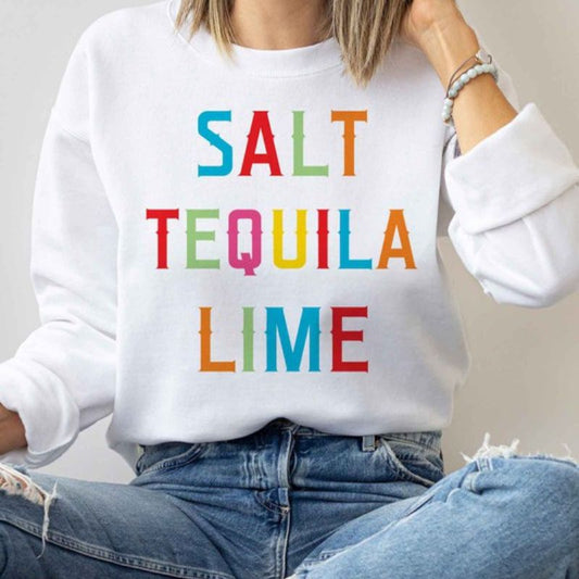 SALT TEQUILA LIME | Graphic Sweatshirt - Curvy