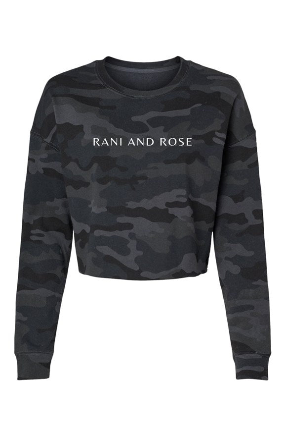 RANI AND ROSE | Camo Cropped Pullover