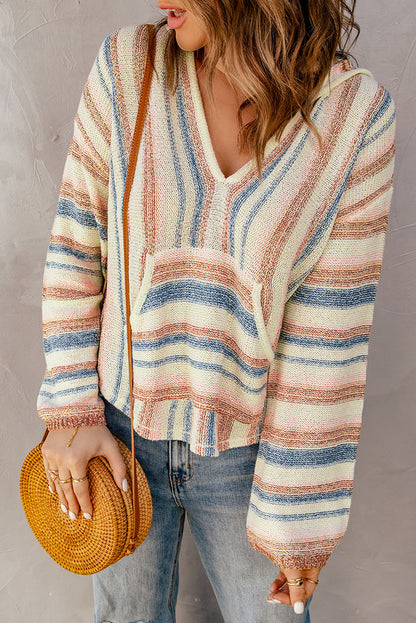 LAUREN | Striped Hooded Sweater