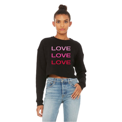 LOVE LOVE LOVE | Crop Sweatshirt