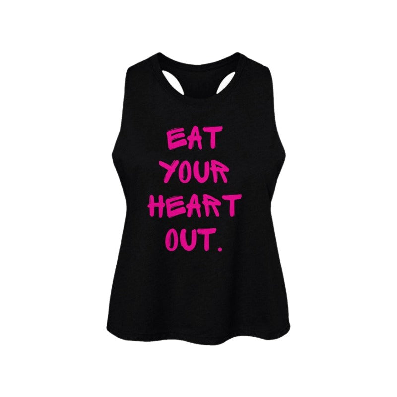 Eat Your Heart Out. | Racerback Cropped Tank