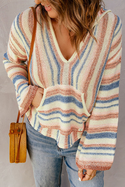 LAUREN | Striped Hooded Sweater
